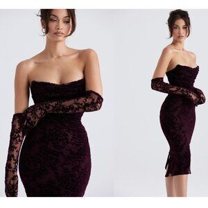 House of CB 'Isadora'‎ Black Cherry Devour Corset Dress NWOT size XS
